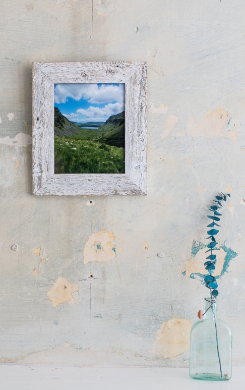 Annascaul Lake with Barn Wood Frame. by Muffin Bernstein | archival lustre print Annascaul Lake with Barn Wood Frame.
